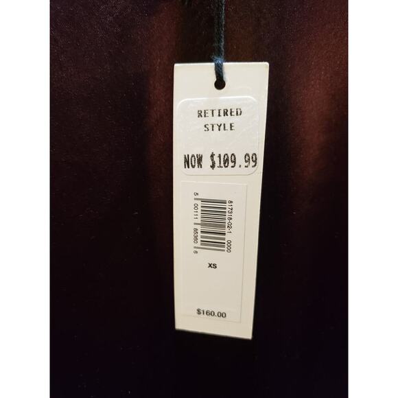 Banana Republic Sheath Dress Womens XS Purple Midi Satin Long Sleeve Tie Waist - Picture 7 of 15